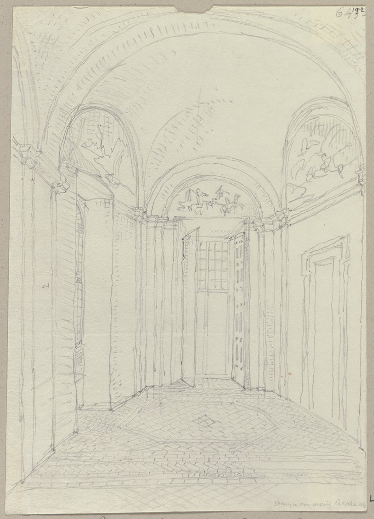 Nach einem Zimmer im Palazzo de'Convertiti im Borgo zu Rom, Johann Anton Ramboux