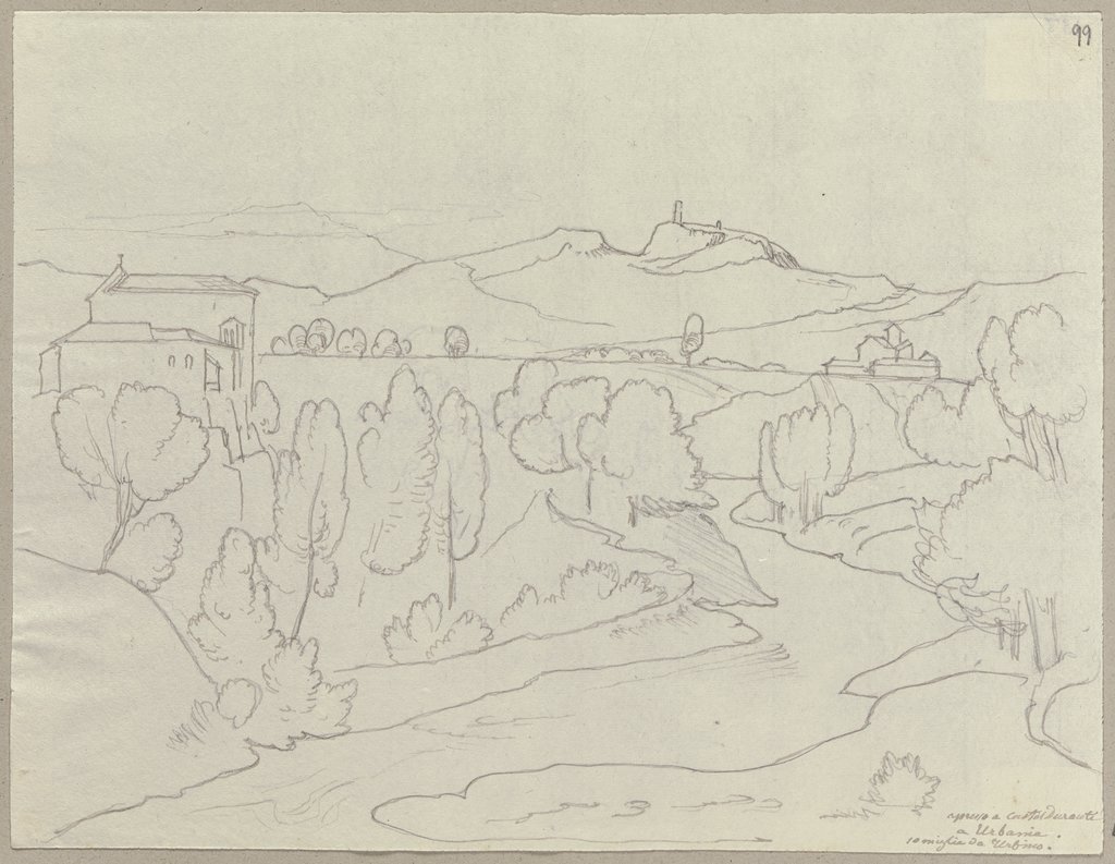 Landschaft nahe Casteldurante, Johann Anton Ramboux