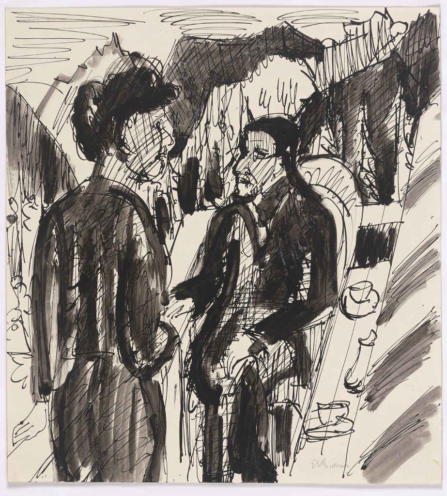 Bossarts auf dem Balkon, Ernst Ludwig Kirchner