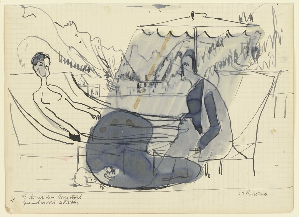 Leute auf dem Liegestuhl, Ernst Ludwig Kirchner