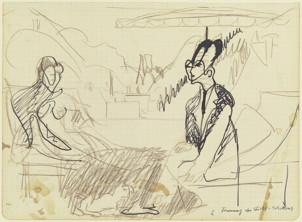 People on the deck chair, Ernst Ludwig Kirchner