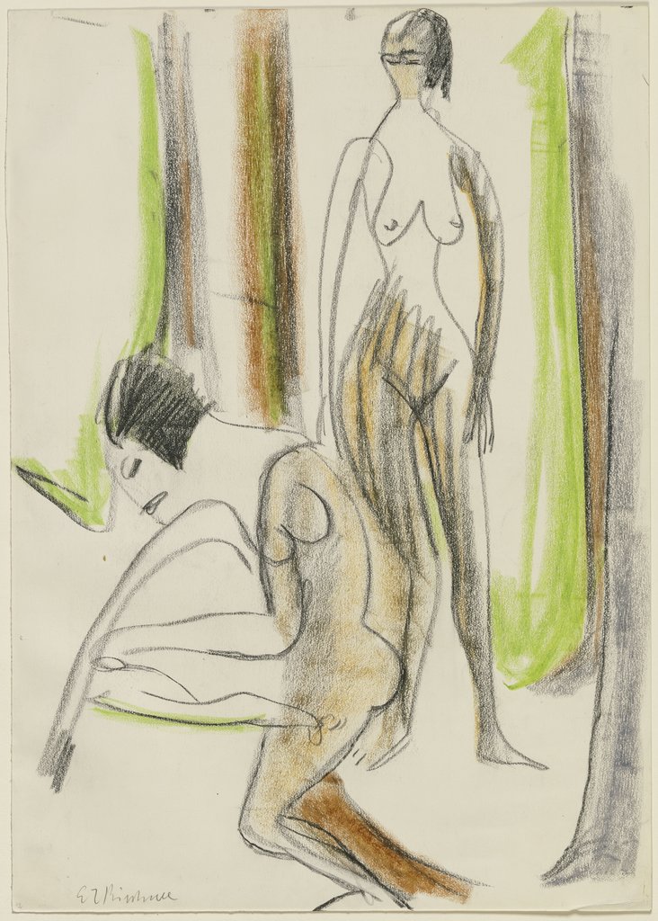 Zwei nackte Frauen im Walde, Ernst Ludwig Kirchner