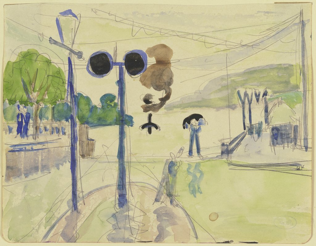 Dampferlände bei Regen, Ernst Ludwig Kirchner