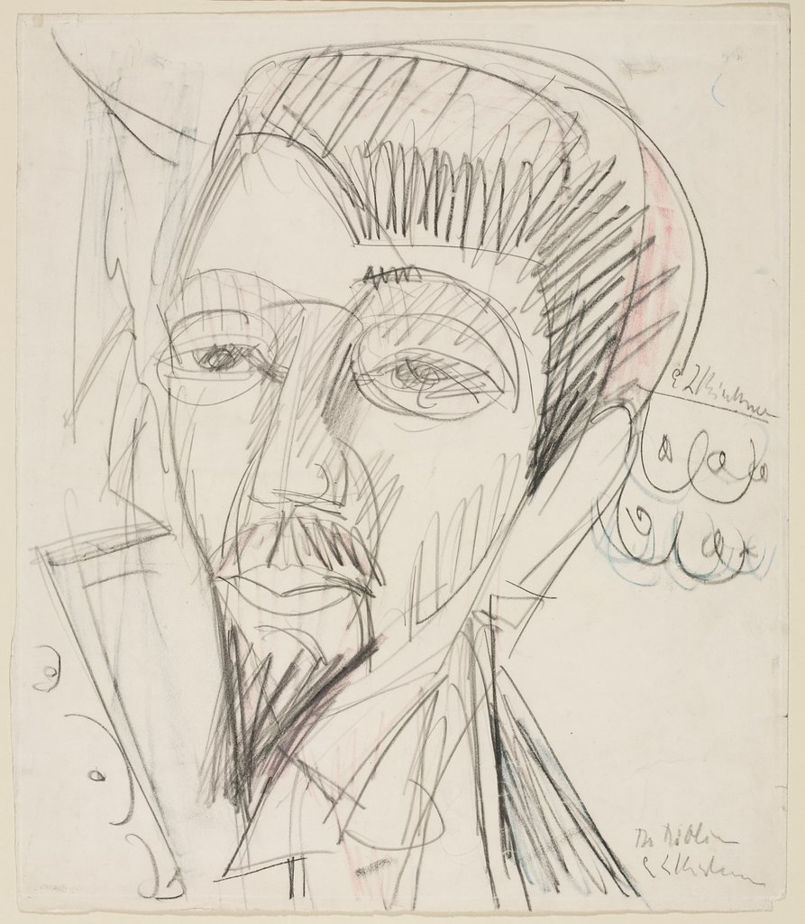 Portrait of Alfred Döblin, Ernst Ludwig Kirchner