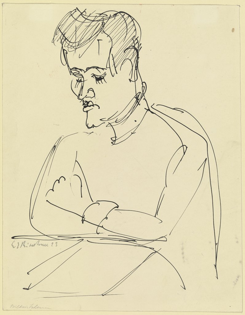 Portrait of Hermann Scherer, Ernst Ludwig Kirchner