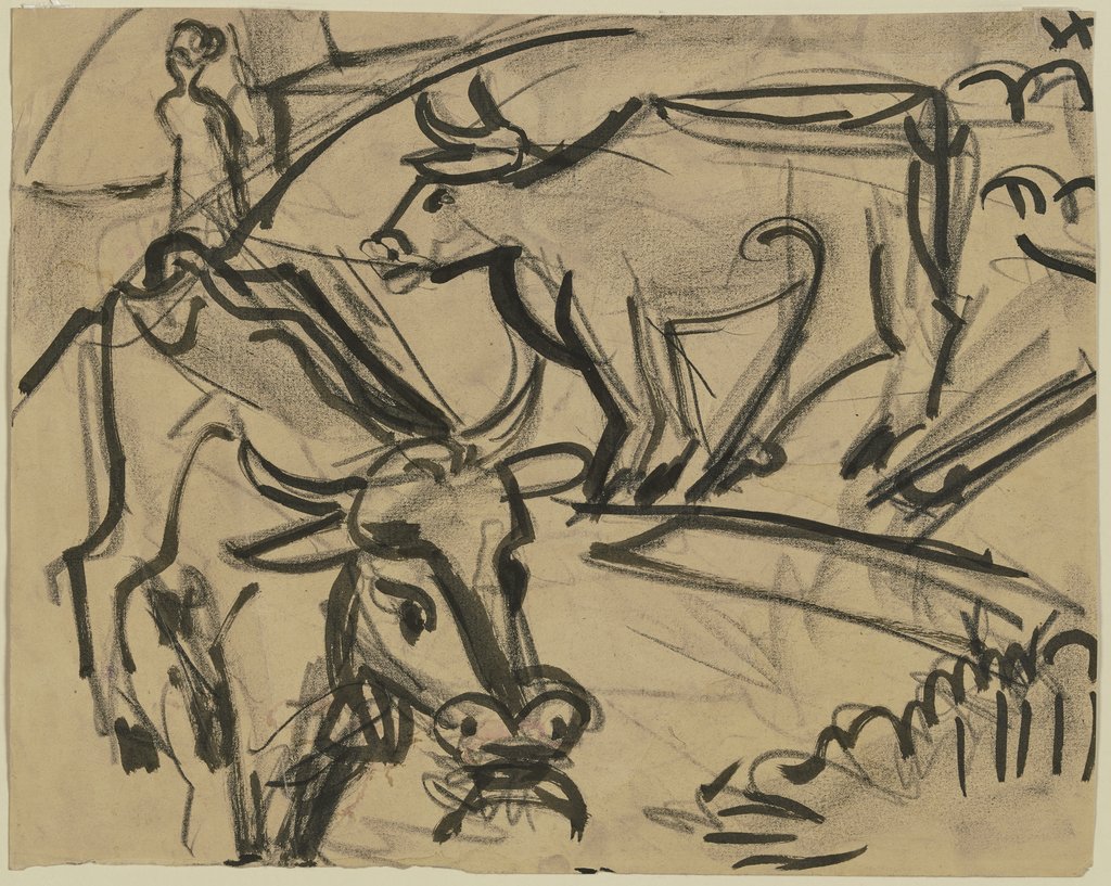 Zwei Kühe, Ernst Ludwig Kirchner