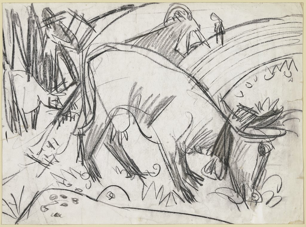 Grasende Kuh, Ernst Ludwig Kirchner