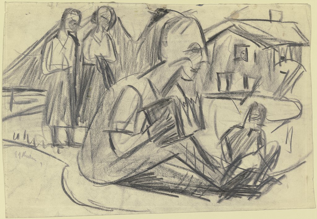 Handorgler am Abend, Ernst Ludwig Kirchner