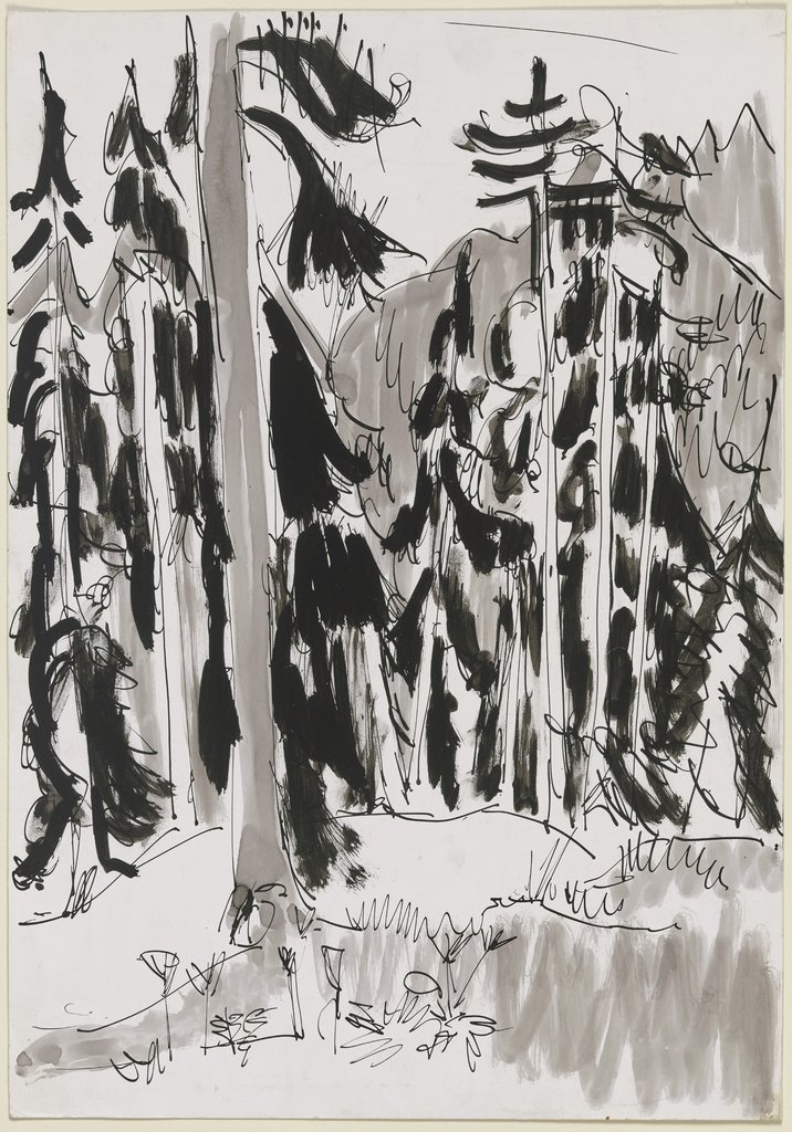 Spruces in the mountains, Ernst Ludwig Kirchner
