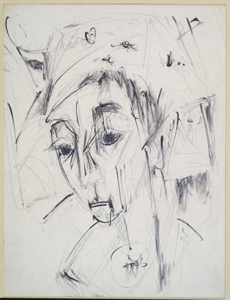 Portrait of Erna Wearing a Hat, Ernst Ludwig Kirchner