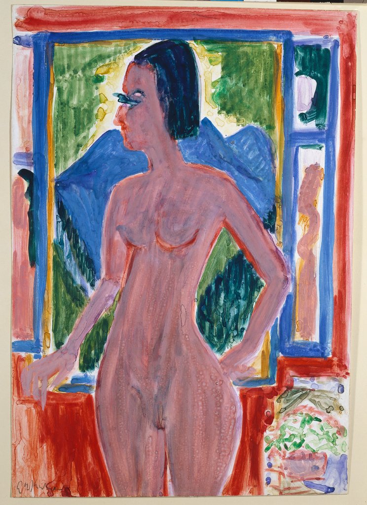 Naked woman at the window, Ernst Ludwig Kirchner
