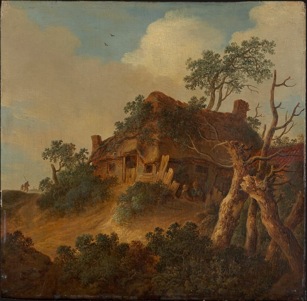 Landschaft mit Bauernhaus auf einem Hügel, Cornelis van Zwieten;  Umkreis ?