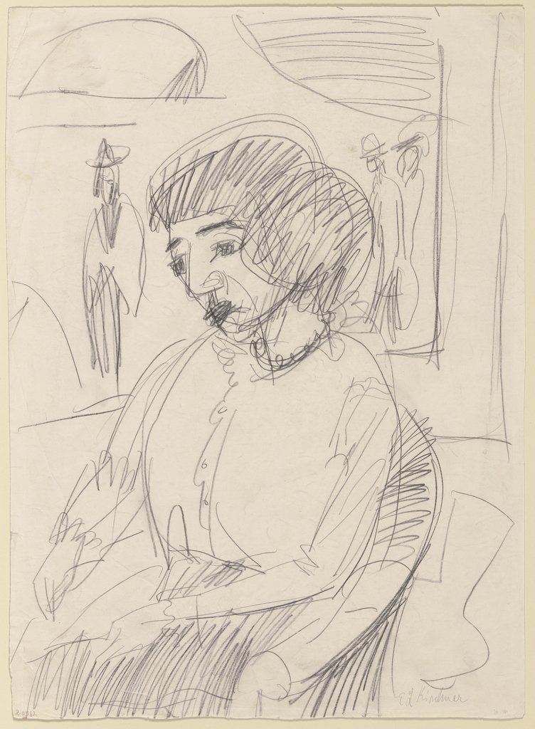 Bildnis einer Frau im Sessel, Ernst Ludwig Kirchner