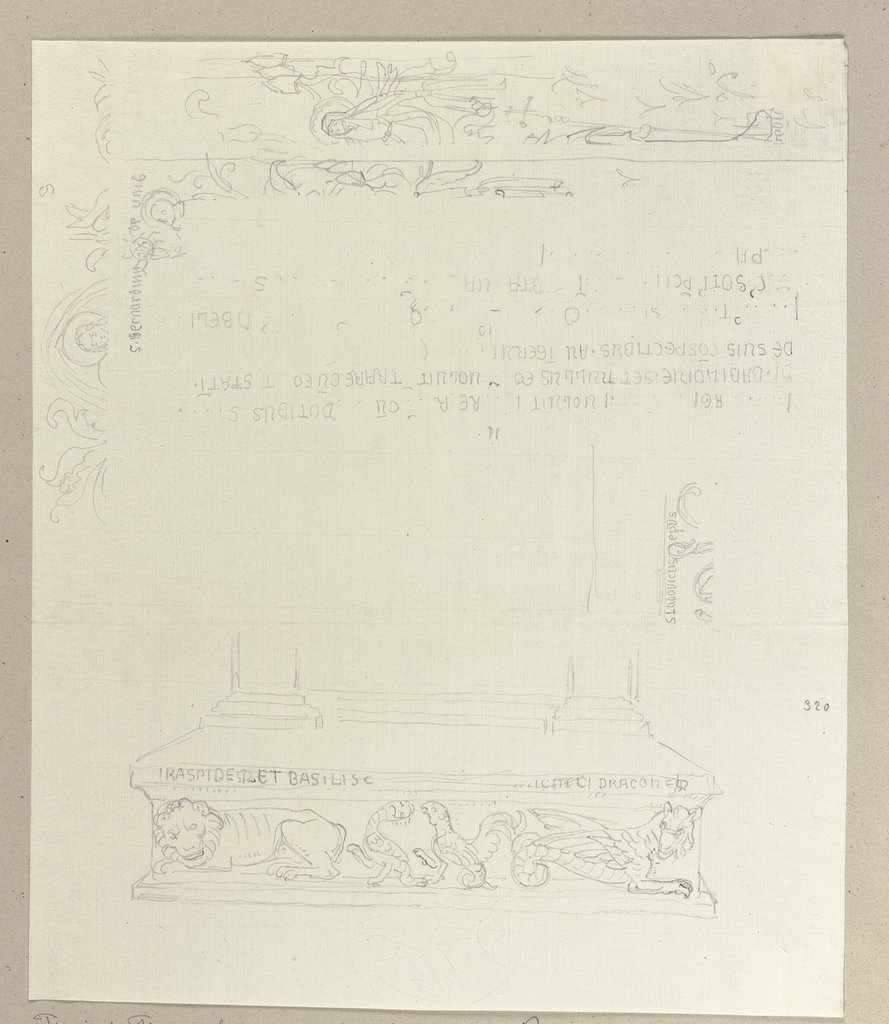 Detail eines Thronsessels in San Francesco zu Assisi, Johann Anton Ramboux