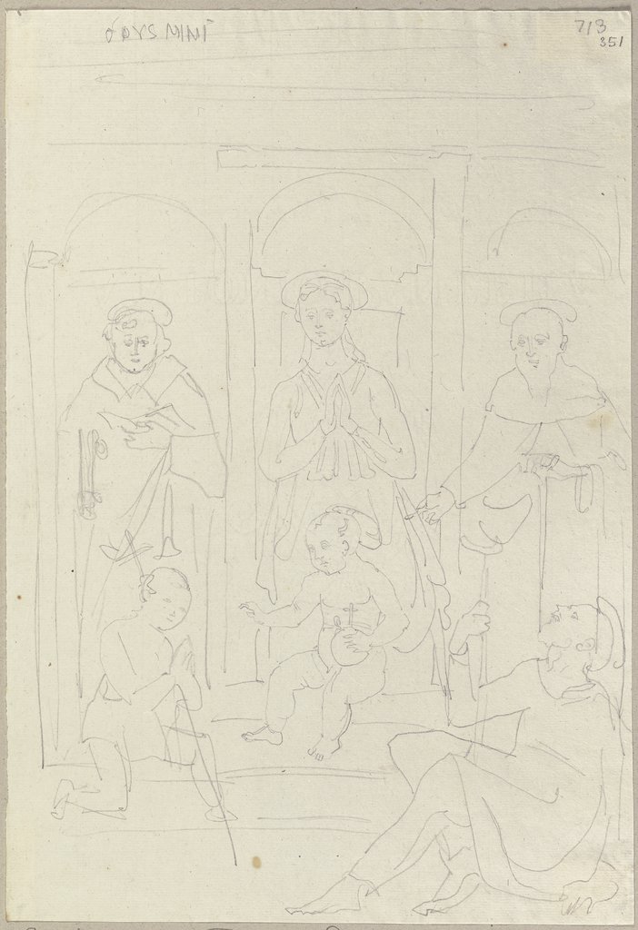 Relief im Dom zu Fiesole, Johann Anton Ramboux, nach Mino da Fiesole