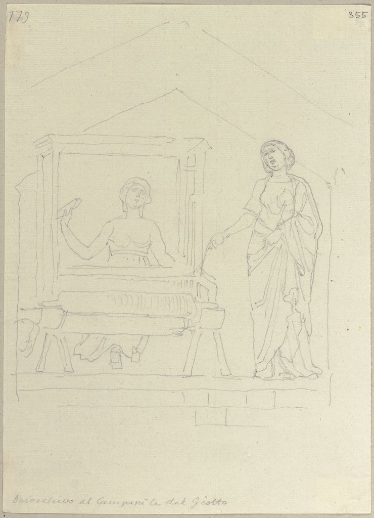 Relief an dem Campanile des Domes zu Florenz, Johann Anton Ramboux, nach Nicola Pisano;  Schule