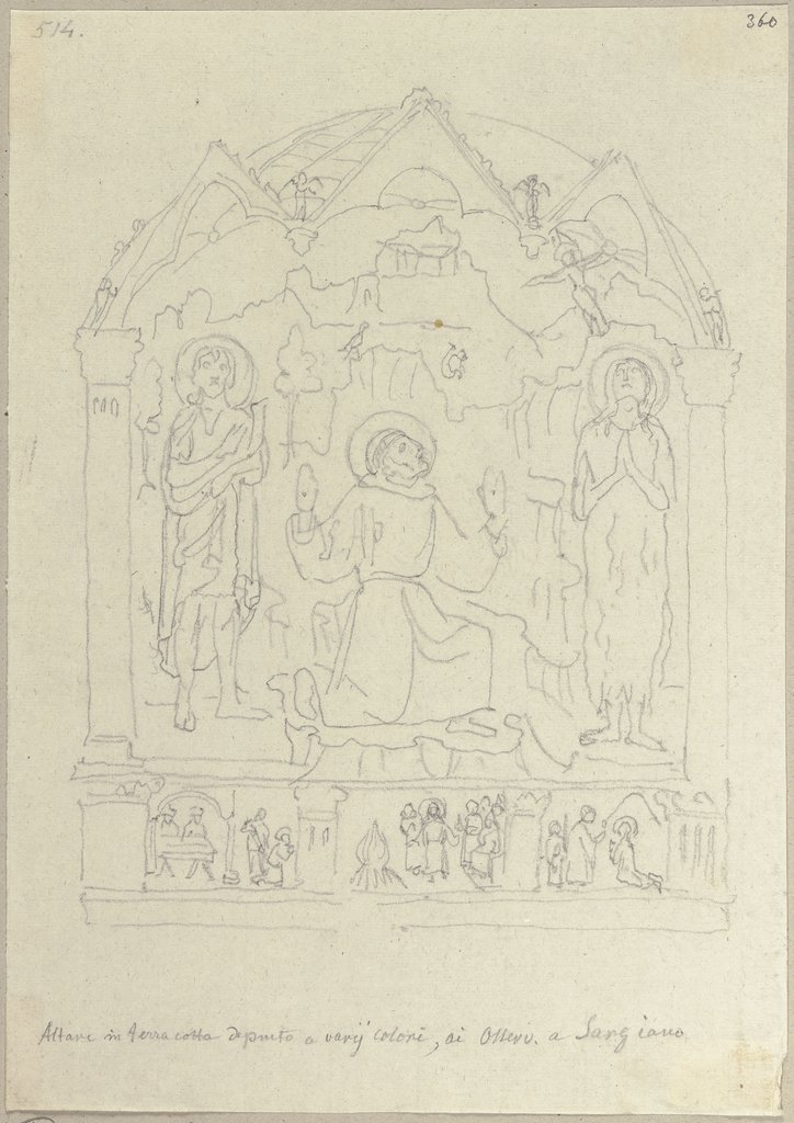 Altar in der Kirche der Franziskaner zu Sargiano, Johann Anton Ramboux