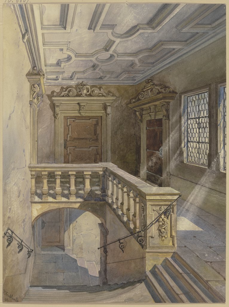 Treppe im Rathaus zu Würzburg, Julius Knoblauch