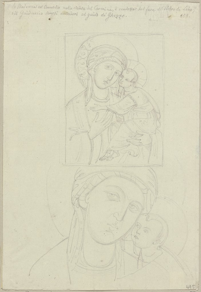Madonna mit Kind in San Niccolò del Carmine in Siena, Johann Anton Ramboux