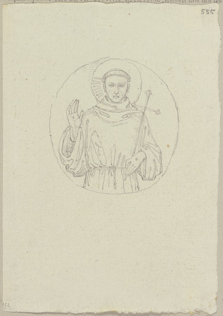 An einem Gewölbe der unteren Kirche San Francesco zu Assisi, Johann Anton Ramboux, nach Pietro Cavallini