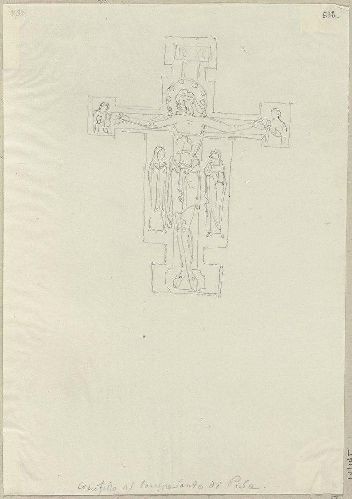 Kruzifix aus Holz in einer Kapelle des Camposanto Monumentale zu Pisa, Johann Anton Ramboux