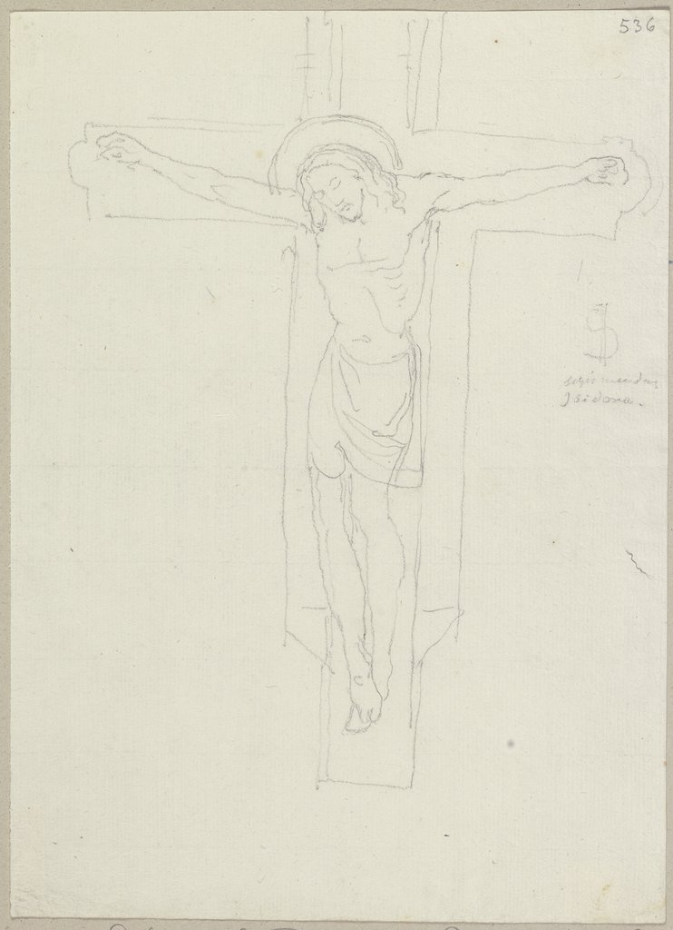 Kruzifix auf Holz im Tempio Malatestiano zu Rimini, Johann Anton Ramboux
