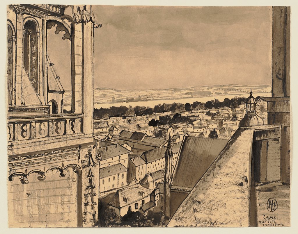 Blick von der Kathedrale in Tours, Hermann Lismann