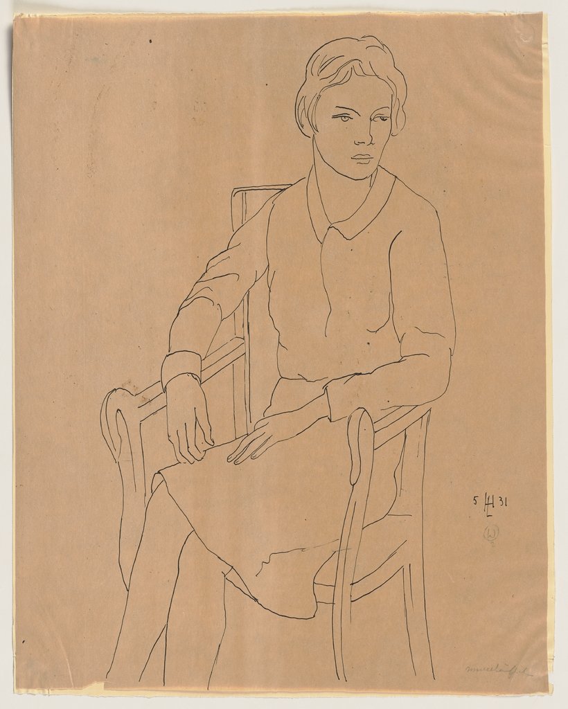 Sitzende Frau auf einem Stuhl, Hermann Lismann