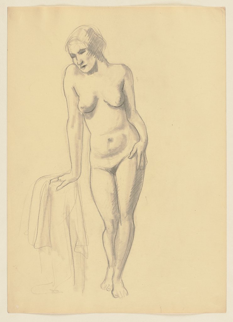 Standing female nude, Hermann Lismann