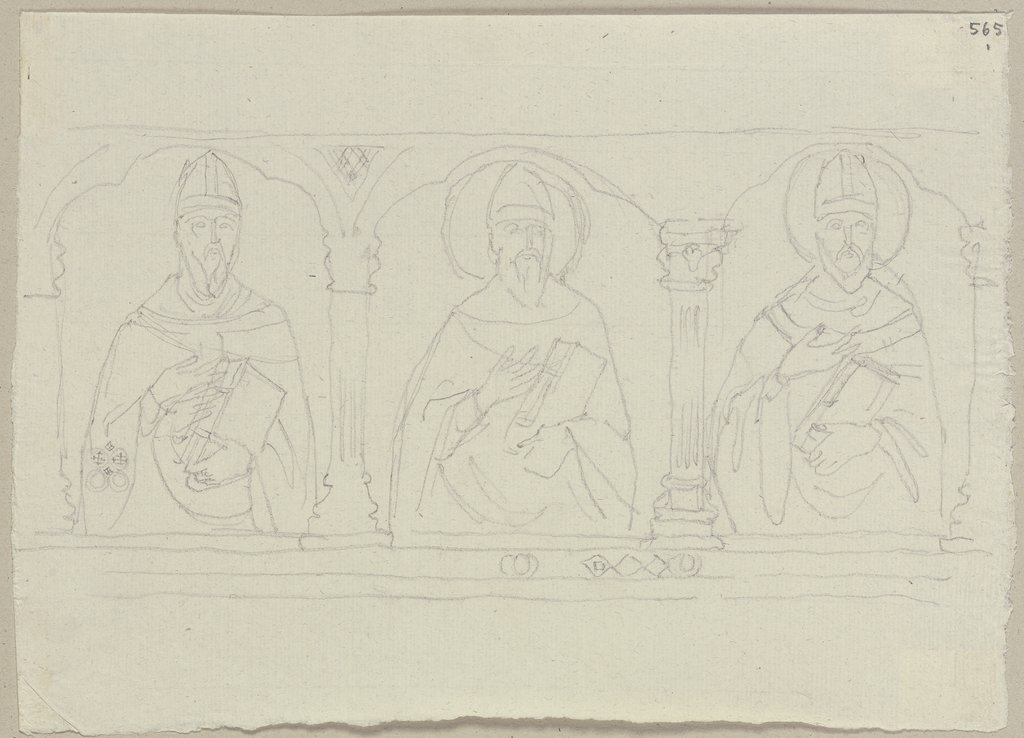 Wandgemälde im Chor der oberen Kirche von San Francesco in Assisi, Johann Anton Ramboux, after Giunta Pisano;   ?