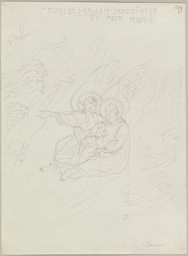 Aus der Apokalypse im Querschiff der oberen Kirche von San Francesco in Assisi, Johann Anton Ramboux, nach Giunta Pisano