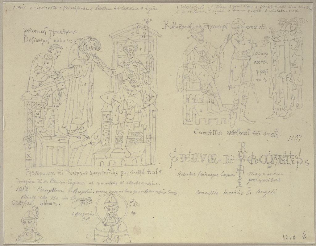 Aus einer Handschrift aus dem 11. Jahrhundert im Archiv in Montecassino, Johann Anton Ramboux