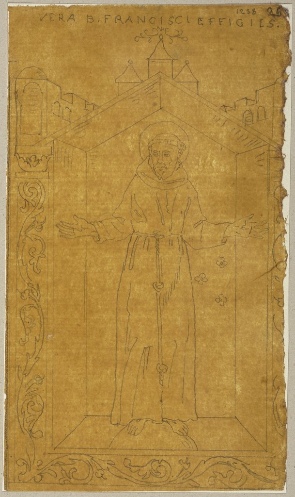 Kopie einer Abbildung des Heiligen Franziskus nach dem Original in der San Francesco a Ripa in Rom, Johann Anton Ramboux