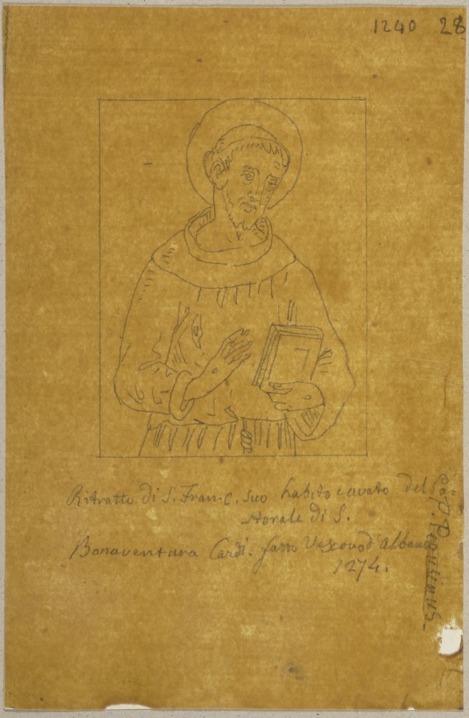 Kopie nach einem Bildnis des heiligen Franziskus, Johann Anton Ramboux