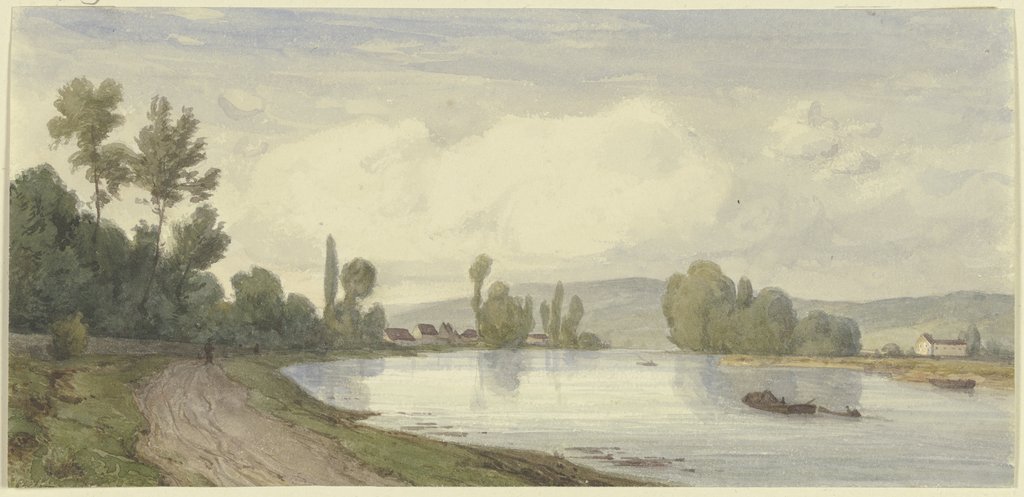 Seine-Ufer bei Fontainebleau, Karl Peter Burnitz
