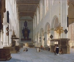 Das Innere der Oude Kerk zu Delft