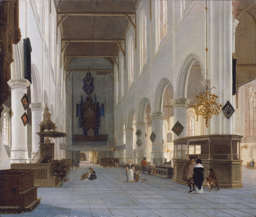 Das Innere der Oude Kerk zu Delft