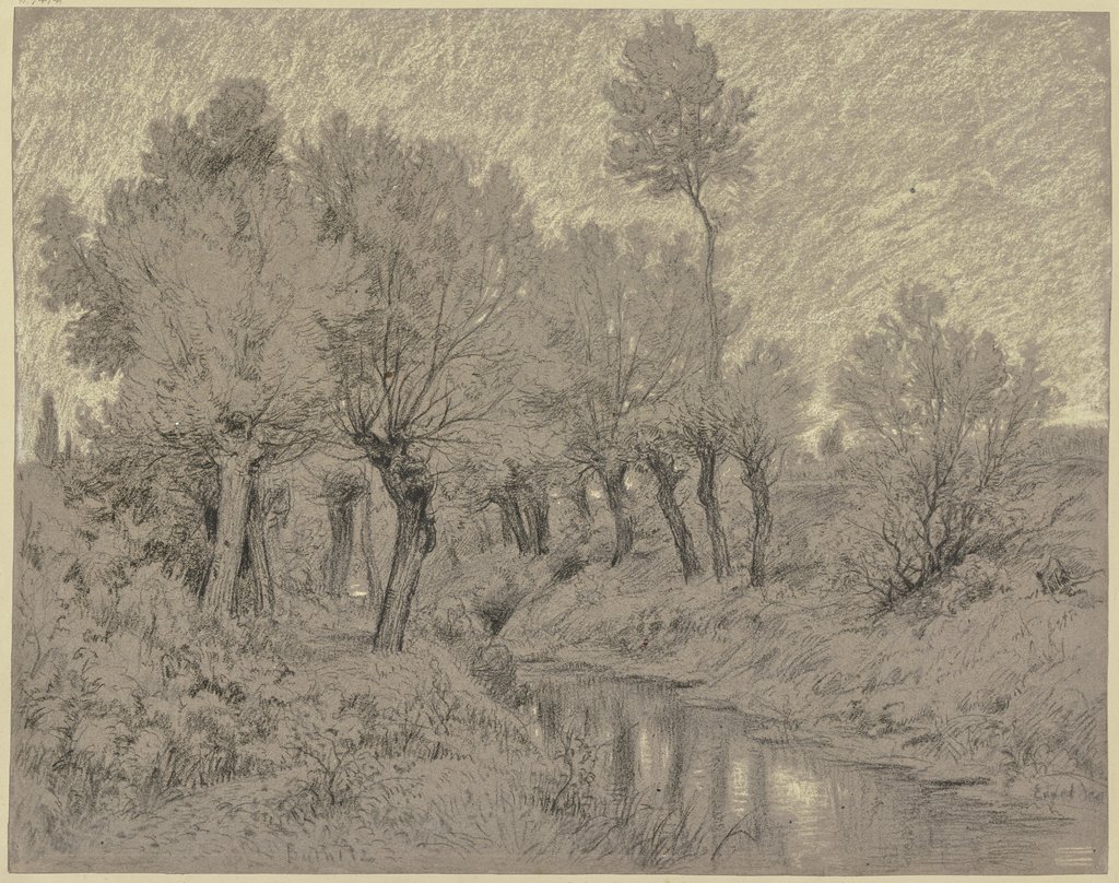 Willows at a stream, Karl Peter Burnitz