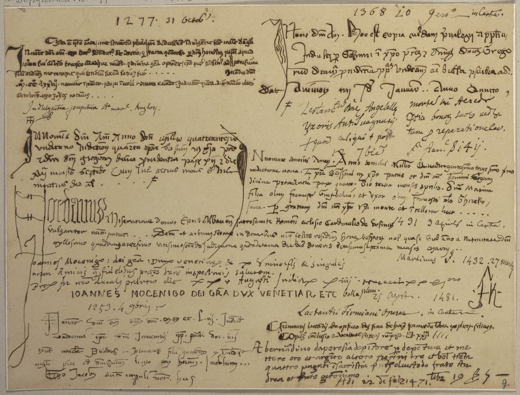 Nachschrift aus einer Handschrift aus dem Archiv zu Assisi, Johann Anton Ramboux