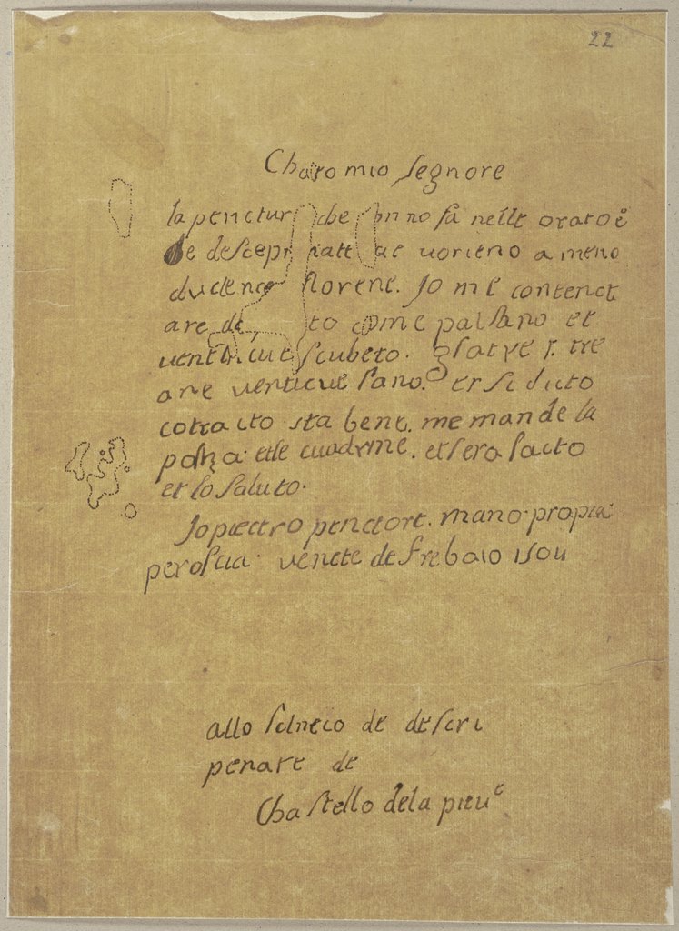 Die Nachschrift eines Briefes von Perugino, Johann Anton Ramboux