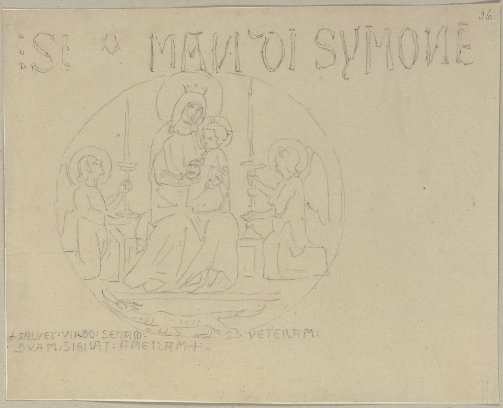 Mary with baby Jesus, Johann Anton Ramboux