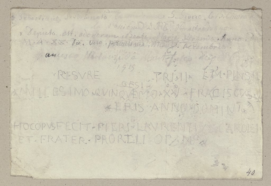Die Nachschrift einer Inschrift, Johann Anton Ramboux