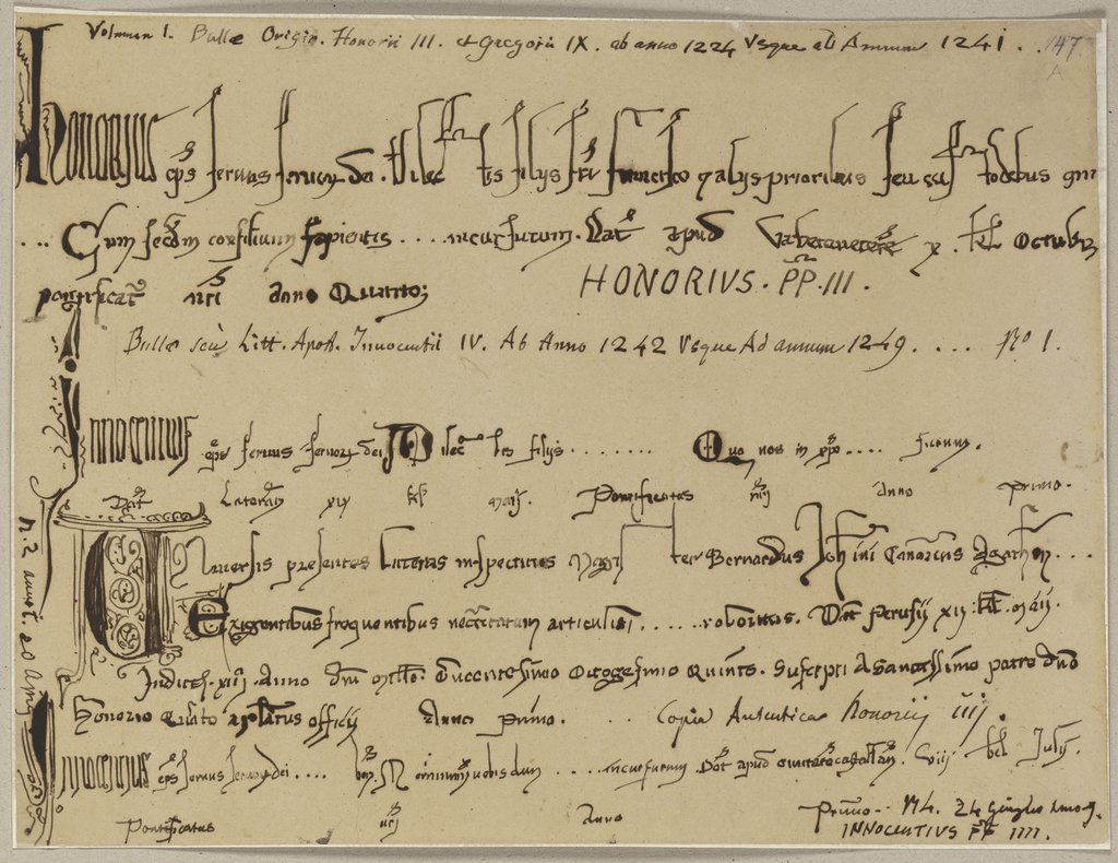 Nachschrift einer Urkunde aus dem 13. Jahrhundert, Johann Anton Ramboux