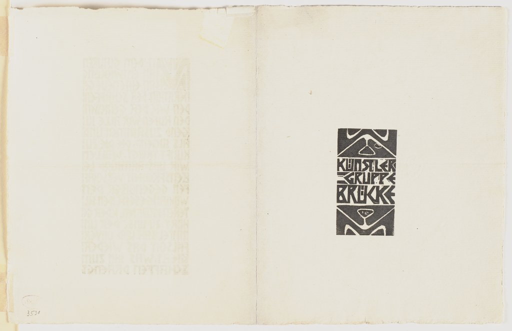 Programm der Künstlergruppe Brücke, Titelvignette, Ernst Ludwig Kirchner