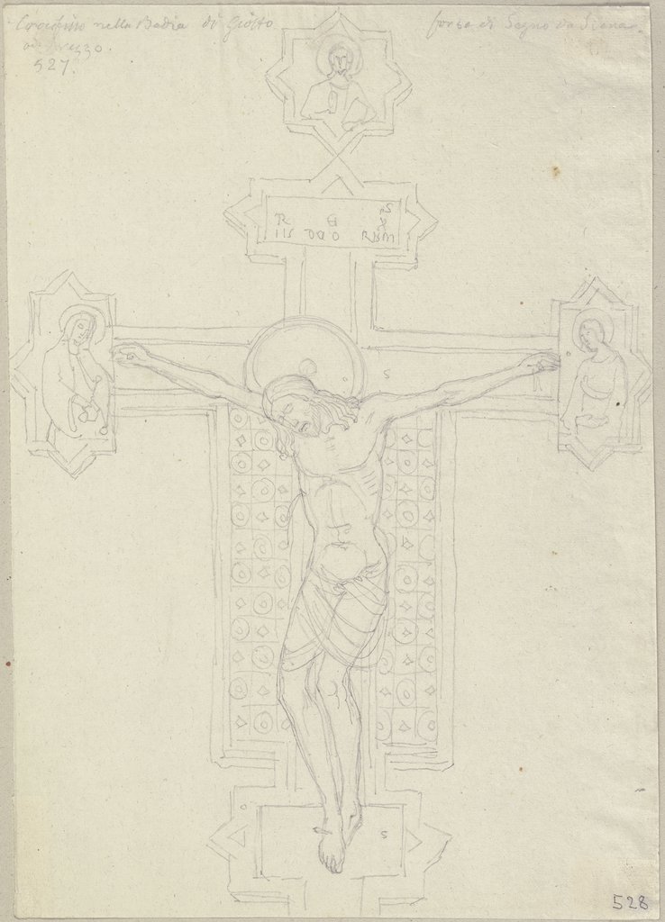 Kruzifix auf Holz in der Badia zu Arezzo, Johann Anton Ramboux, nach Giotto di Bondone;   ?