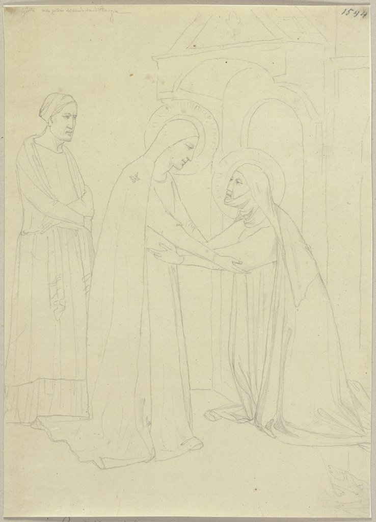 Aus einer Predella des Giotto in der Galleria dell'Accademia in Florenz, Johann Anton Ramboux, nach Giotto di Bondone