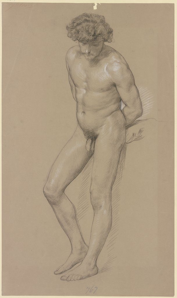 Standing male nude, Frederic Leighton Leighton of Stretton