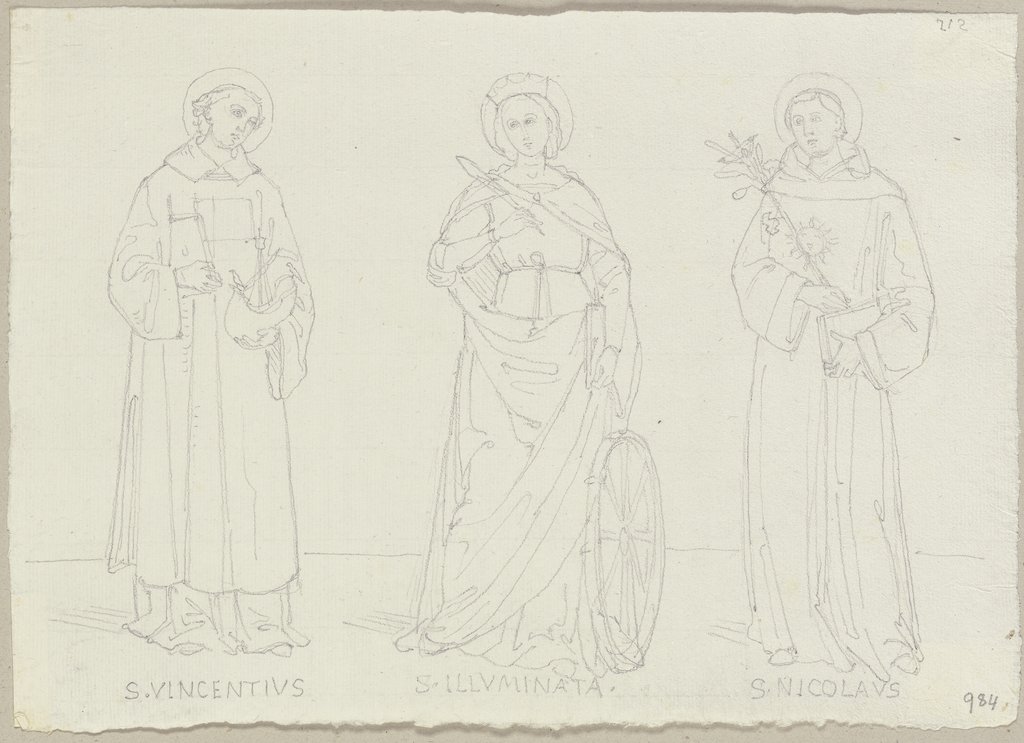 Nach einer Tafel im Chor von San Francesco zu Montefalco, Johann Anton Ramboux, nach Antoniazzo Romano