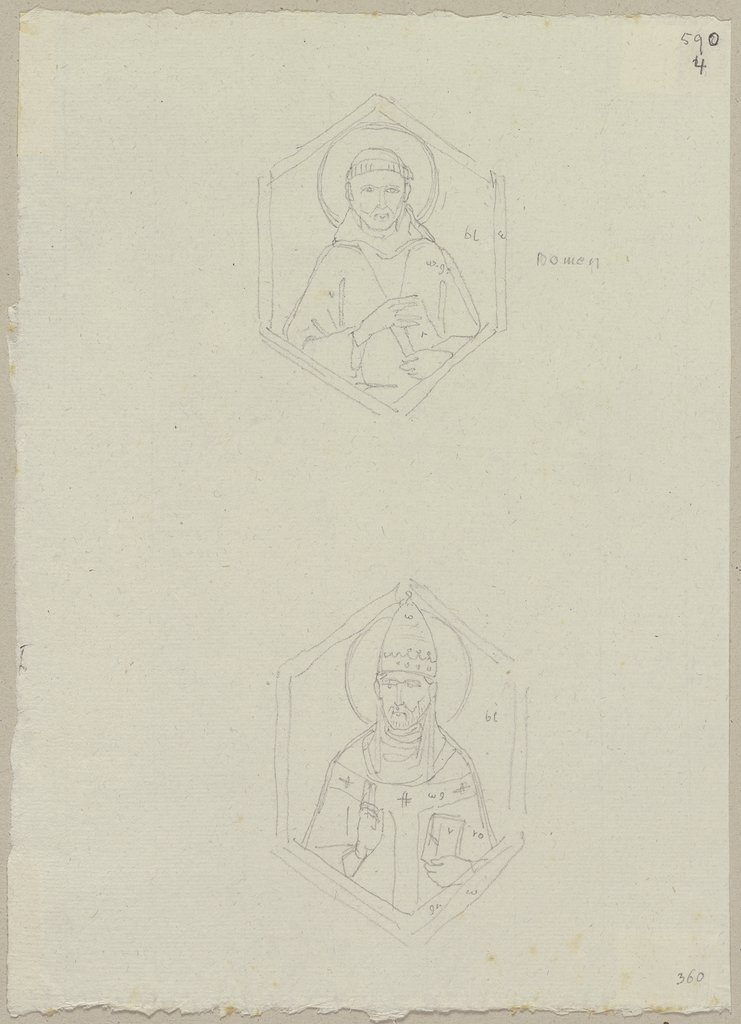 Aus den Verzierungen des Langschiffs der oberen Kirche von San Francesco in Assisi, Johann Anton Ramboux, after Cimabue;   ?