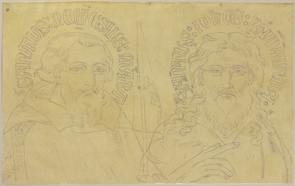 Heads of two saints, Johann Anton Ramboux